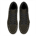 Cross Orthodox Pattern Print High Top Leather Sneakers