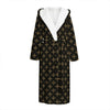 Cross Orthodox Pattern Print Hooded Bathrobe