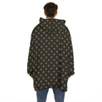 Cross Orthodox Pattern Print Hoodie Blanket