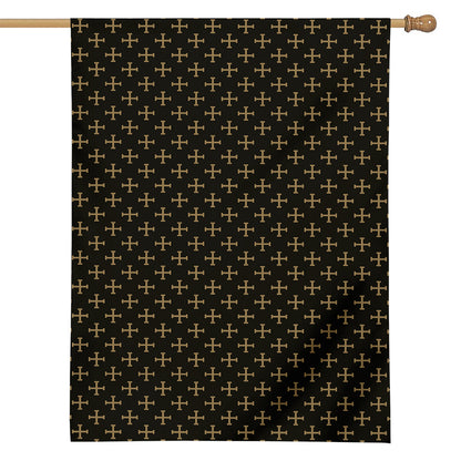 Cross Orthodox Pattern Print House Flag