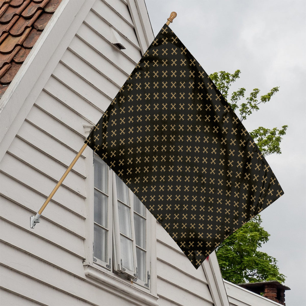 Cross Orthodox Pattern Print House Flag