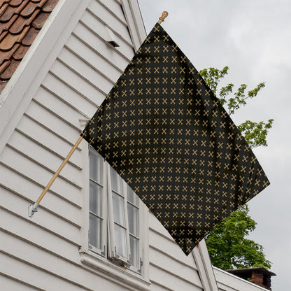 Cross Orthodox Pattern Print House Flag