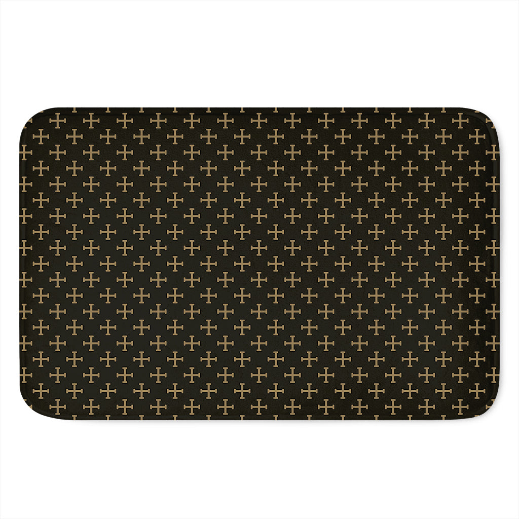 Cross Orthodox Pattern Print Indoor Door Mat