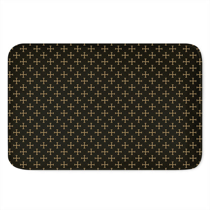 Cross Orthodox Pattern Print Indoor Door Mat