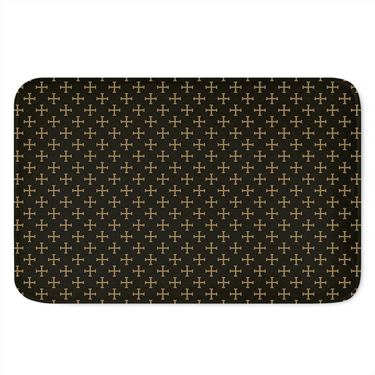 Cross Orthodox Pattern Print Indoor Door Mat