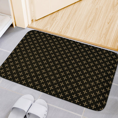 Cross Orthodox Pattern Print Indoor Door Mat