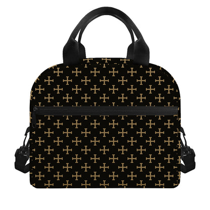 Cross Orthodox Pattern Print Insulated Lunch Bag