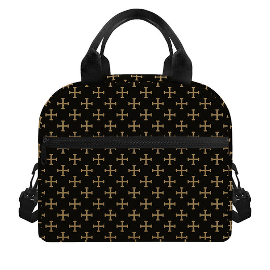 Cross Orthodox Pattern Print Insulated Lunch Bag
