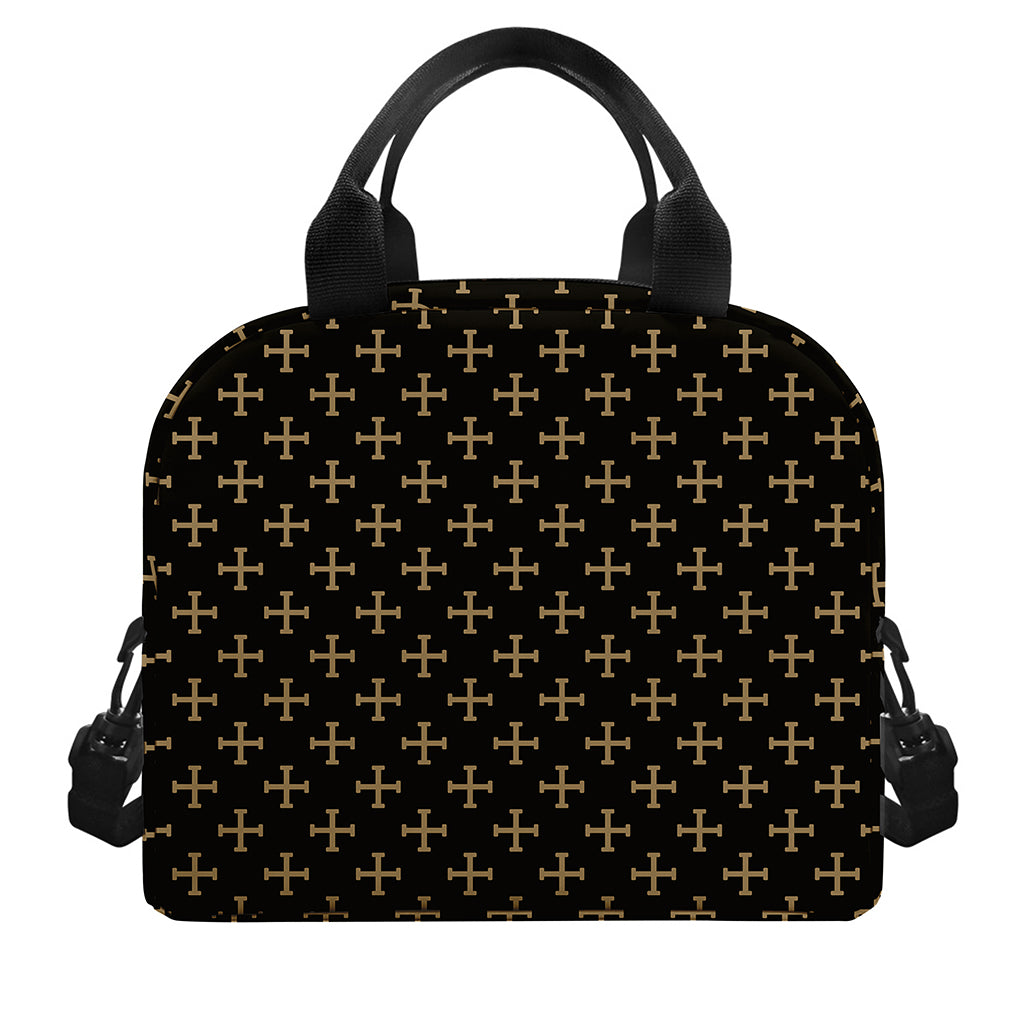 Cross Orthodox Pattern Print Insulated Lunch Bag