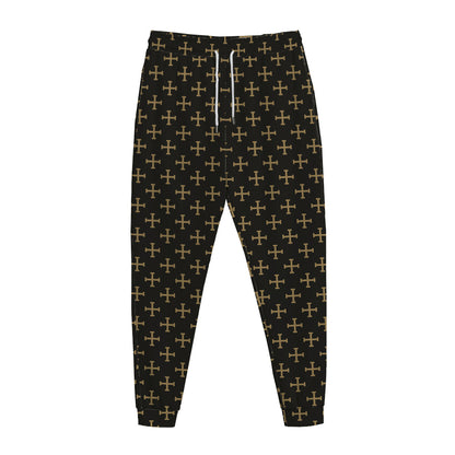 Cross Orthodox Pattern Print Jogger Pants