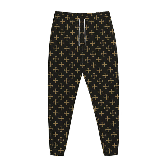Cross Orthodox Pattern Print Jogger Pants