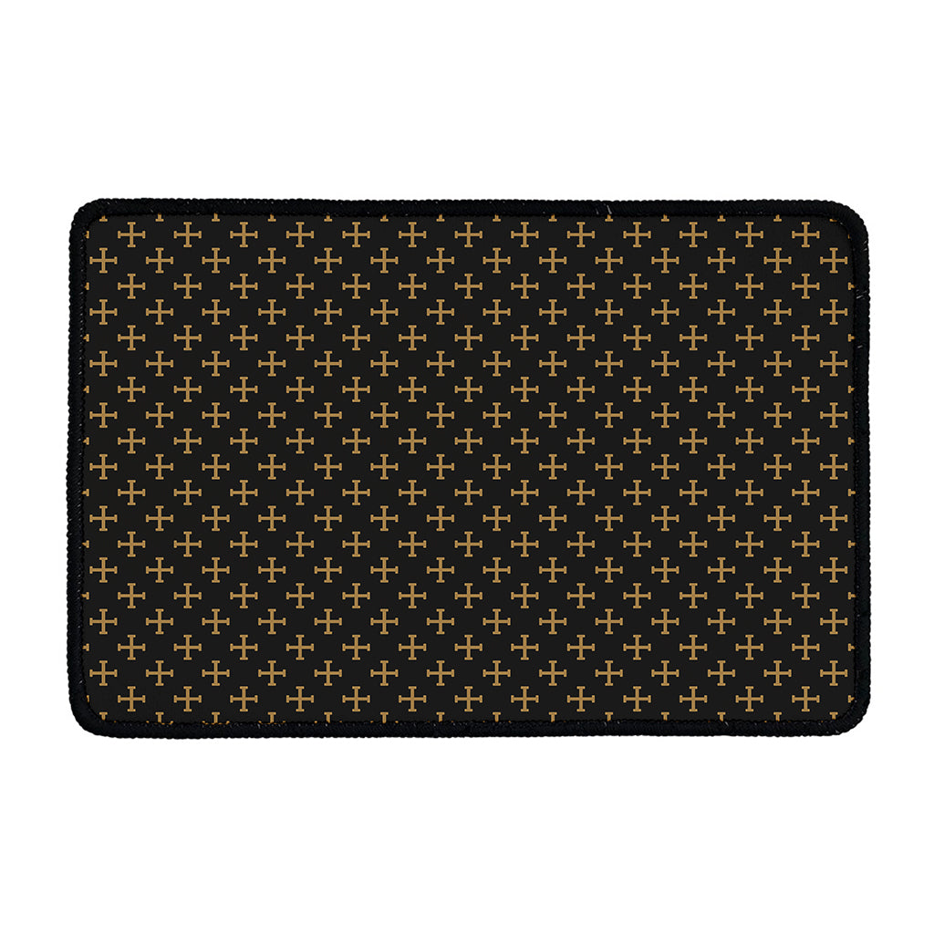 Cross Orthodox Pattern Print Kitchen Mat