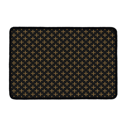 Cross Orthodox Pattern Print Kitchen Mat