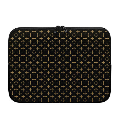 Cross Orthodox Pattern Print Laptop Sleeve