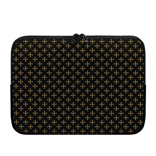 Cross Orthodox Pattern Print Laptop Sleeve