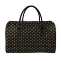 Cross Orthodox Pattern Print Leather Duffel Bag