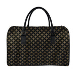 Cross Orthodox Pattern Print Leather Duffle Bag