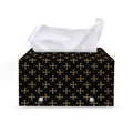 Cross Orthodox Pattern Print Leather Tissue Box Cover