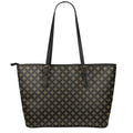 Cross Orthodox Pattern Print Leather Tote Bag With Zipper
