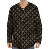 Cross Orthodox Pattern Print Long Sleeve Baseball Jersey