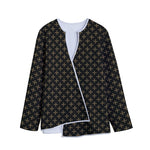 Cross Orthodox Pattern Print Long Sleeve Short Coat