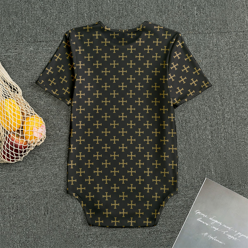 Cross Orthodox Pattern Print Men's Bodysuit