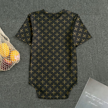 Cross Orthodox Pattern Print Men's Bodysuit