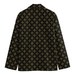 Cross Orthodox Pattern Print Men's Cotton Blazer