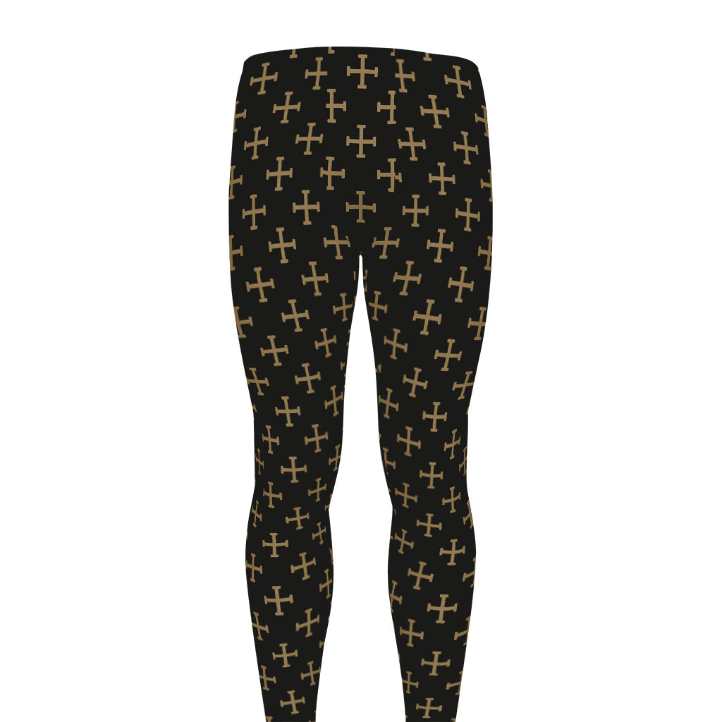 Cross Orthodox Pattern Print Men's leggings
