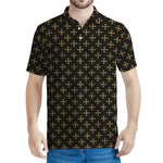 Cross Orthodox Pattern Print Men's Polo Shirt