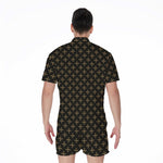 Cross Orthodox Pattern Print Men's Rompers