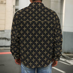 Cross Orthodox Pattern Print Men's Shirt Jacket