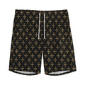 Cross Orthodox Pattern Print Men's Athletic Shorts