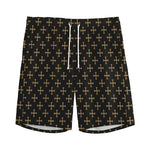 Cross Orthodox Pattern Print Men's Sports Shorts