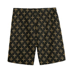 Cross Orthodox Pattern Print Men's Sports Shorts