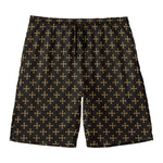 Cross Orthodox Pattern Print Men's Swim Trunks