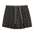 Cross Orthodox Pattern Print Mesh Shorts