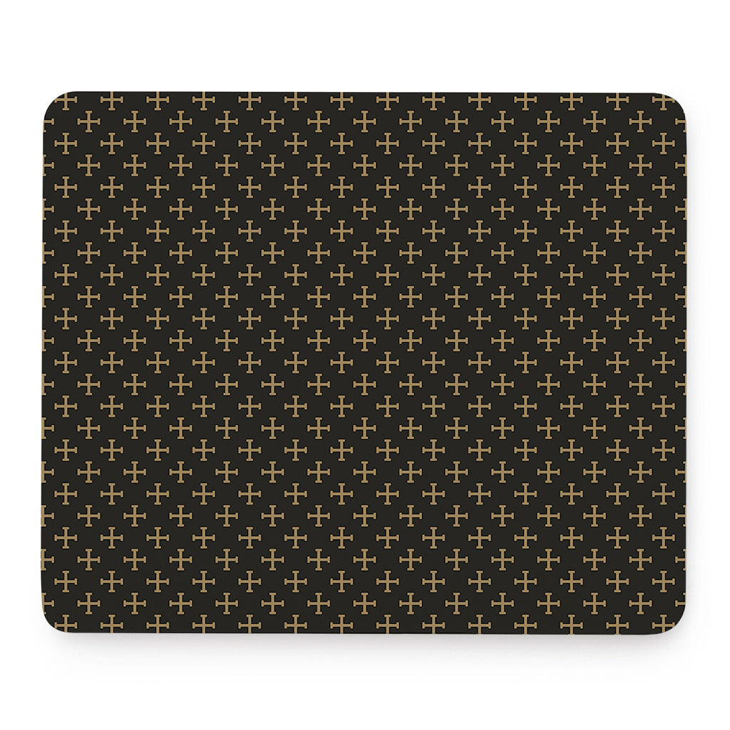 Cross Orthodox Pattern Print Mouse Pad