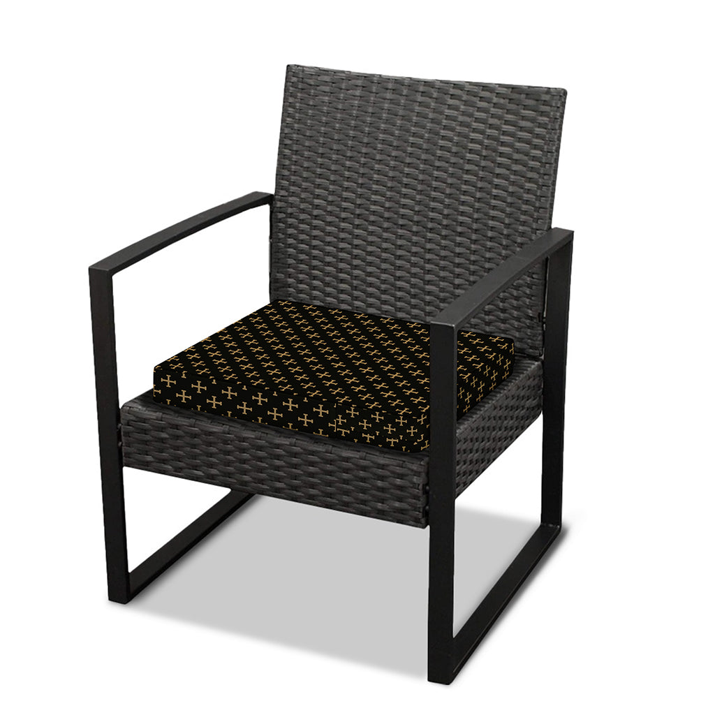 Cross Orthodox Pattern Print Outdoor Seat Cushion Cover