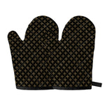 Cross Orthodox Pattern Print Oven Mitts