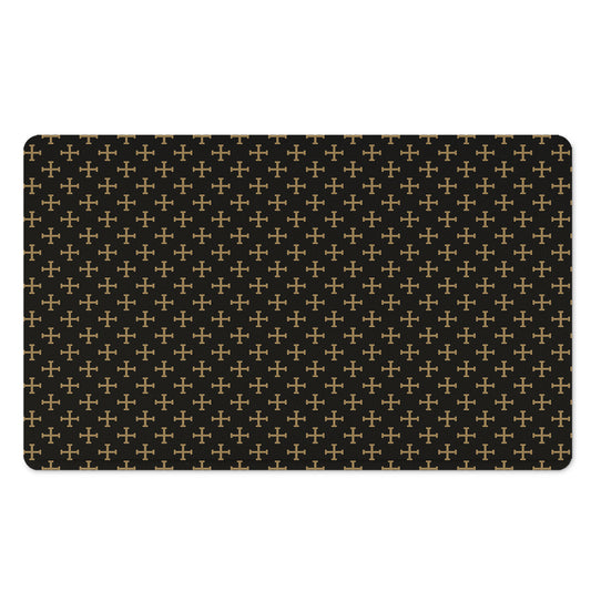 Cross Orthodox Pattern Print Polyester Doormat
