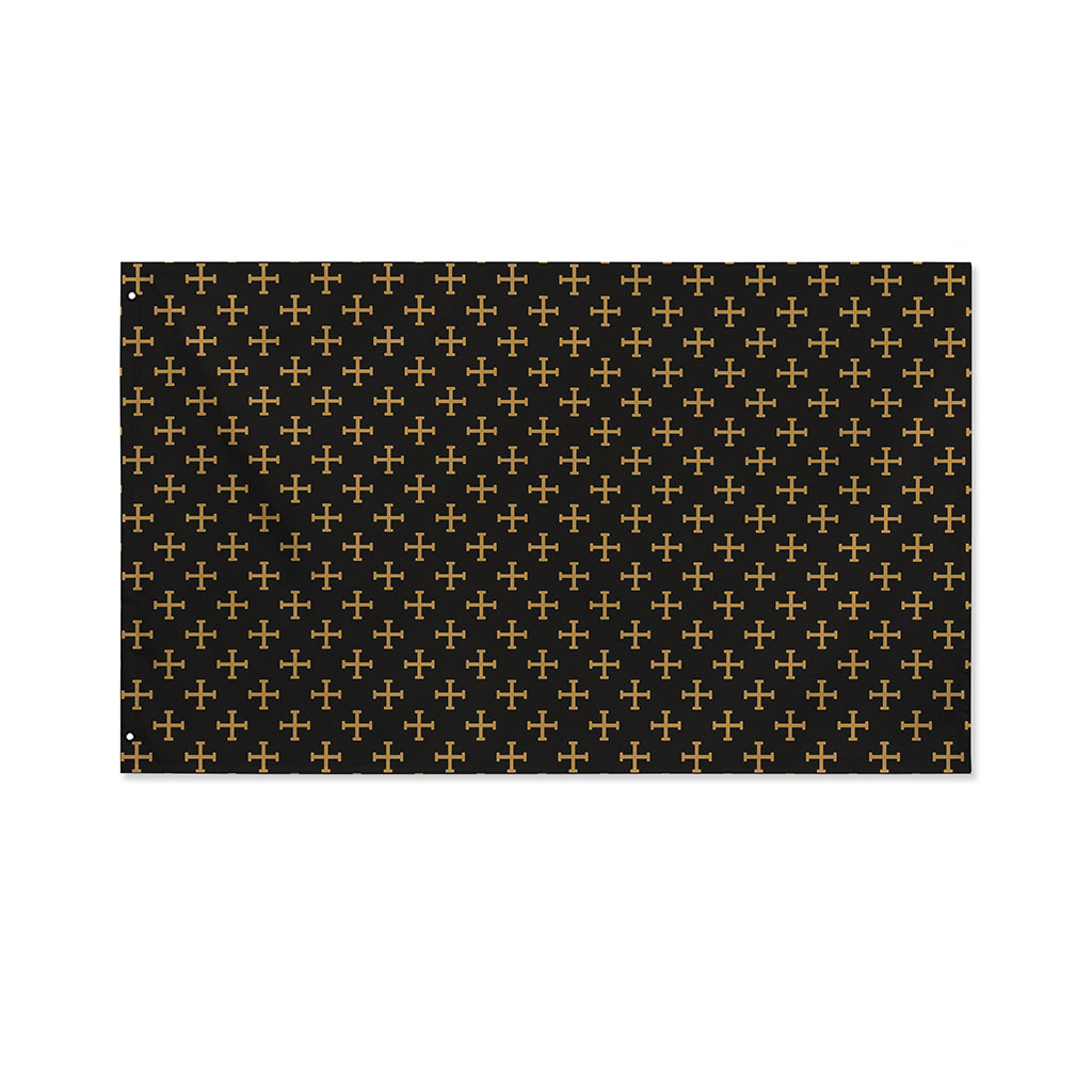 Cross Orthodox Pattern Print Polyester Flag