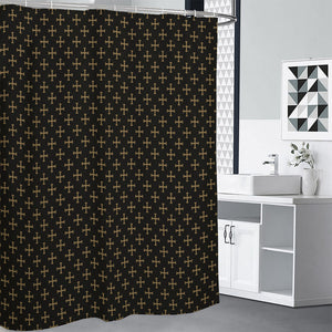 Cross Orthodox Pattern Print Premium Shower Curtain