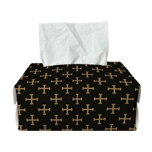 Cross Orthodox Pattern Print Rectangle Tissue Box Cover
