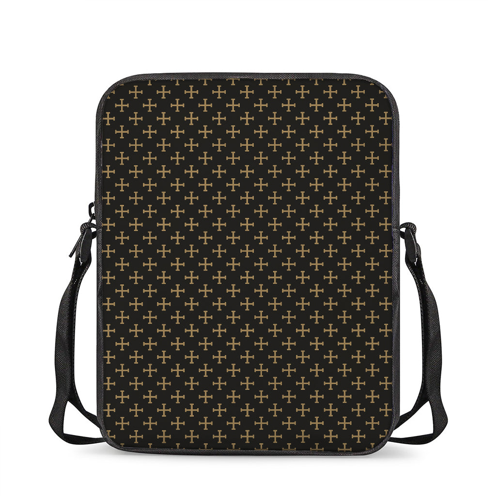 Cross Orthodox Pattern Print Rectangular Crossbody Bag