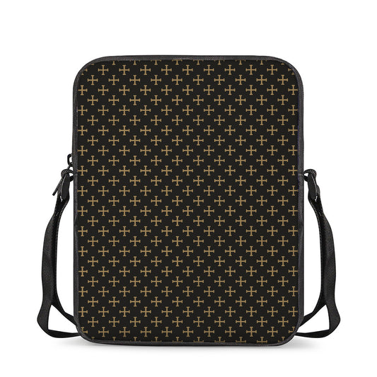 Cross Orthodox Pattern Print Rectangular Crossbody Bag