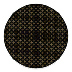 Cross Orthodox Pattern Print Round Floor Mat