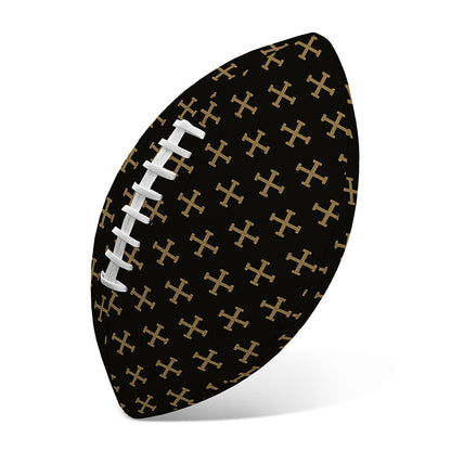 Cross Orthodox Pattern Print Rugby Ball