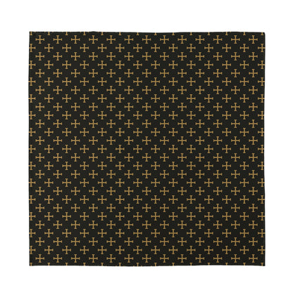 Cross Orthodox Pattern Print Silk Bandana