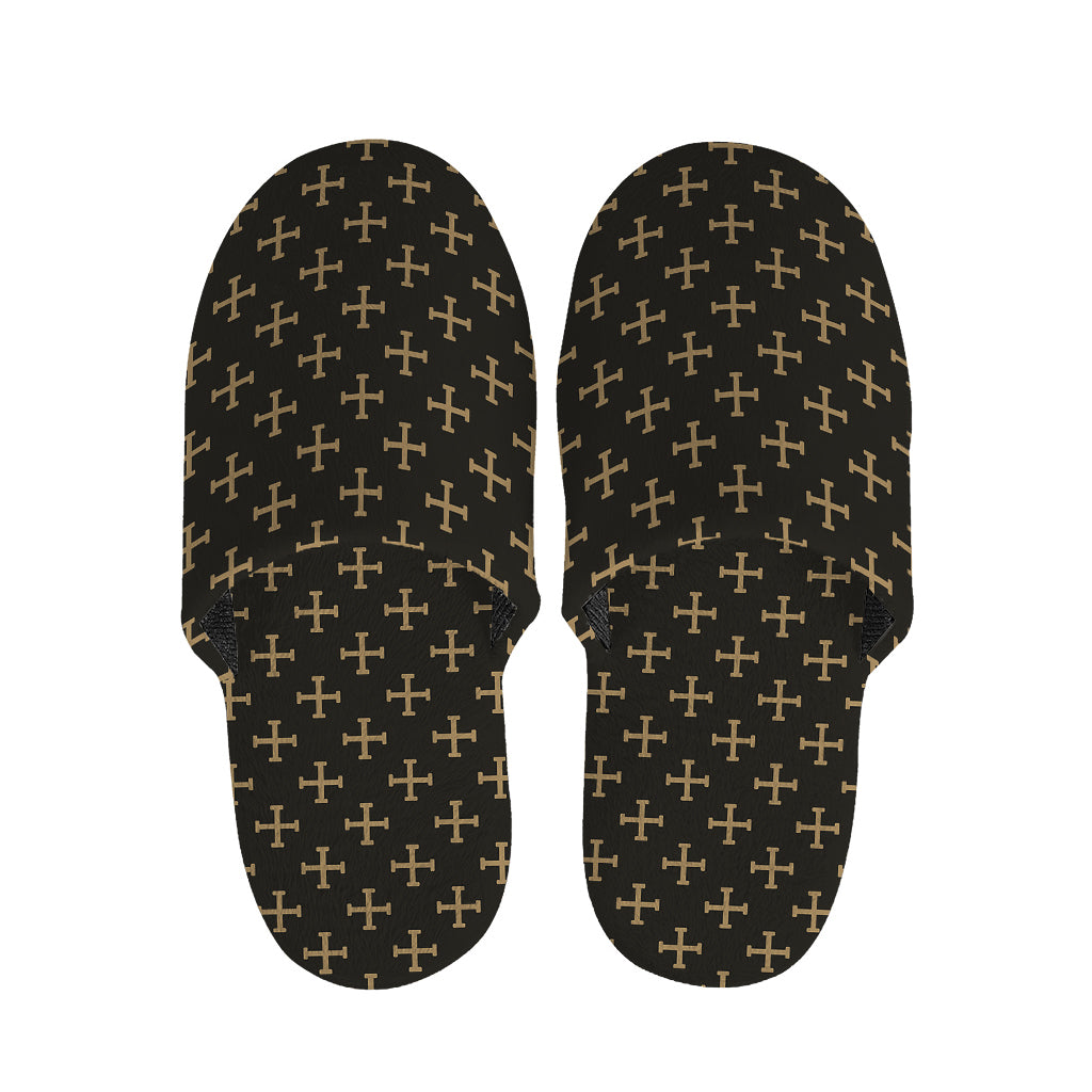 Cross Orthodox Pattern Print Slippers